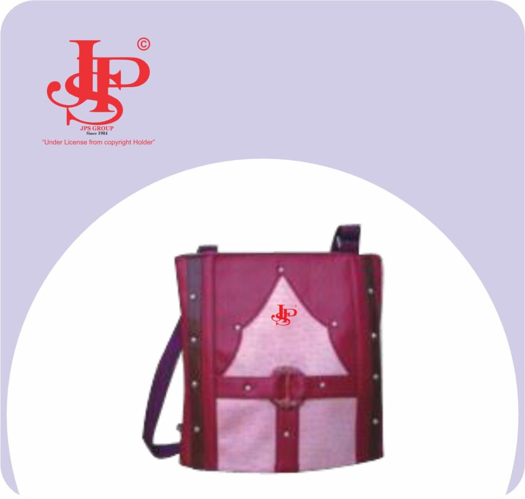 Pink Perfection: JPS High-End Shopping Bags with Light and Dark Pink Combination and Leather Strips!
